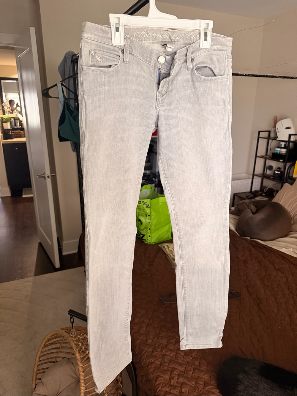 Abercrombie & Fitch Light Gray Skinny Jeans